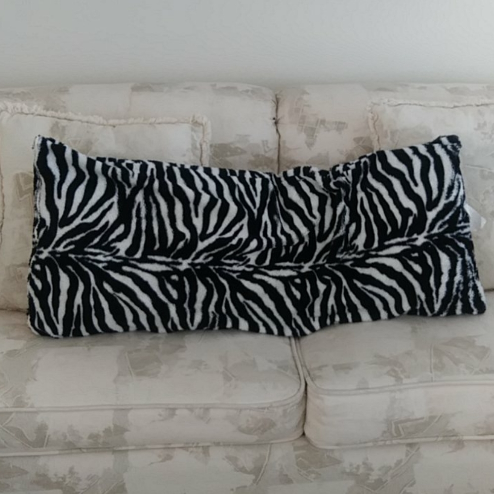 Fleece Zebra Print Body Pillow
